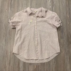 Max Studio linen striped shirt